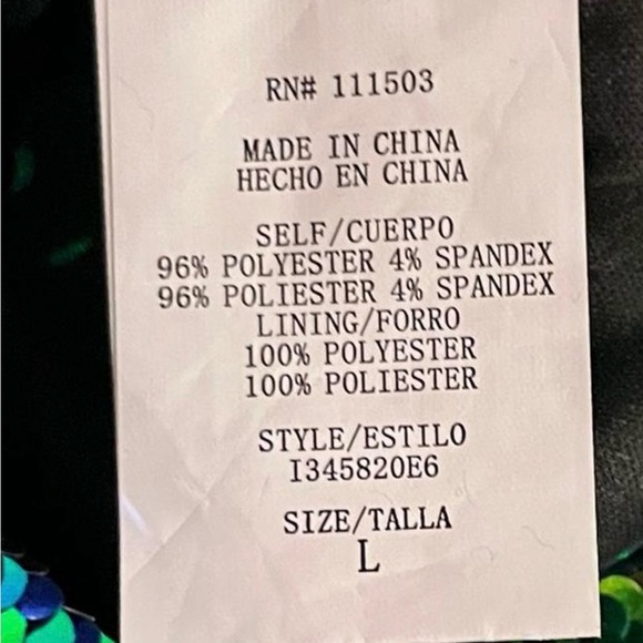 As U Wish NWT L Black and Green Sequin Strapless Bodycon Dress Homecoming Prom - Picture 4 of 6